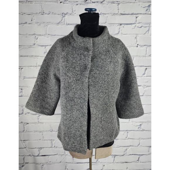 Rare Made in Italy Jacket Womens Wool M corpcore warm fuzzy Jackie O Audrey - Picture 1 of 8